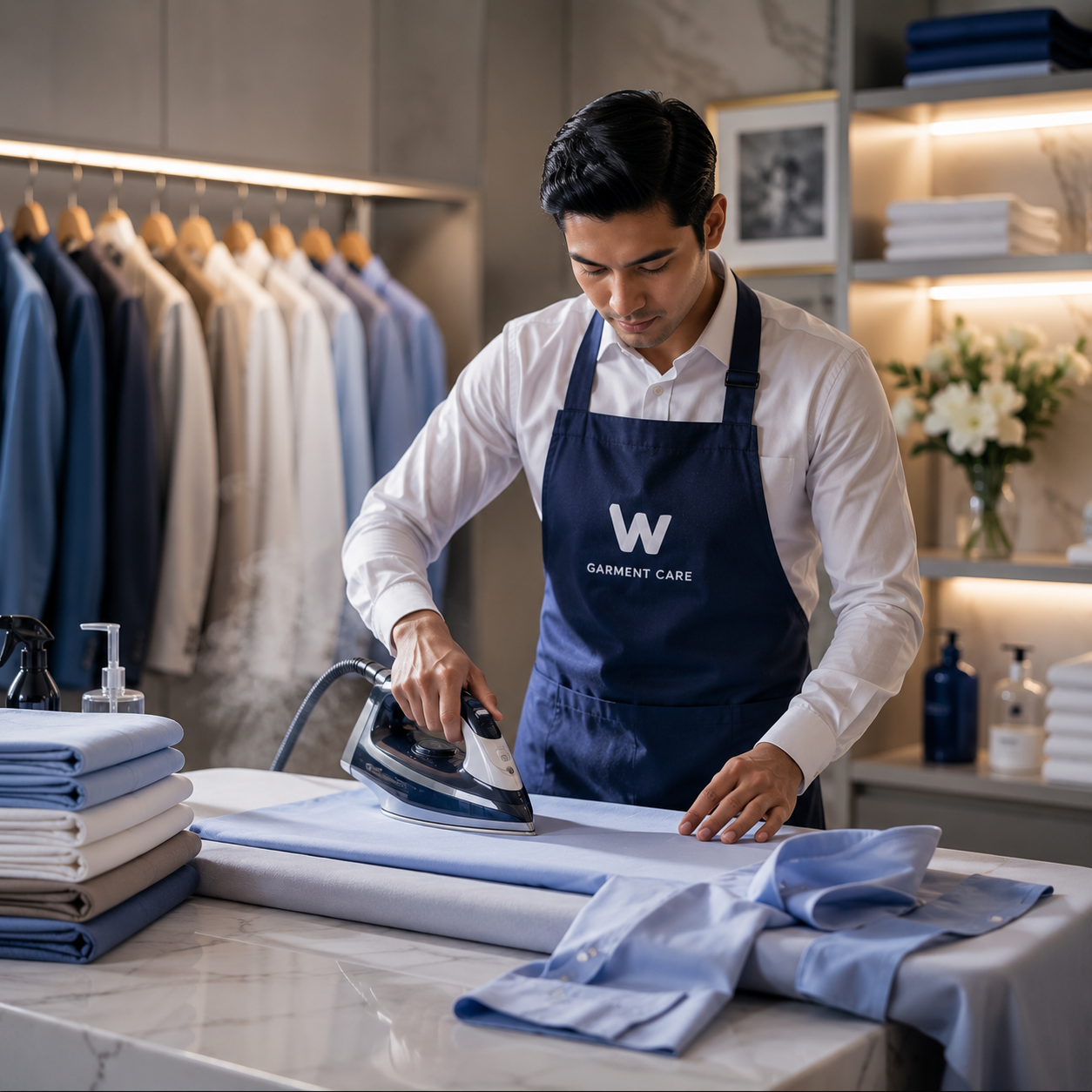 Fabric Specialist Pressing Garment