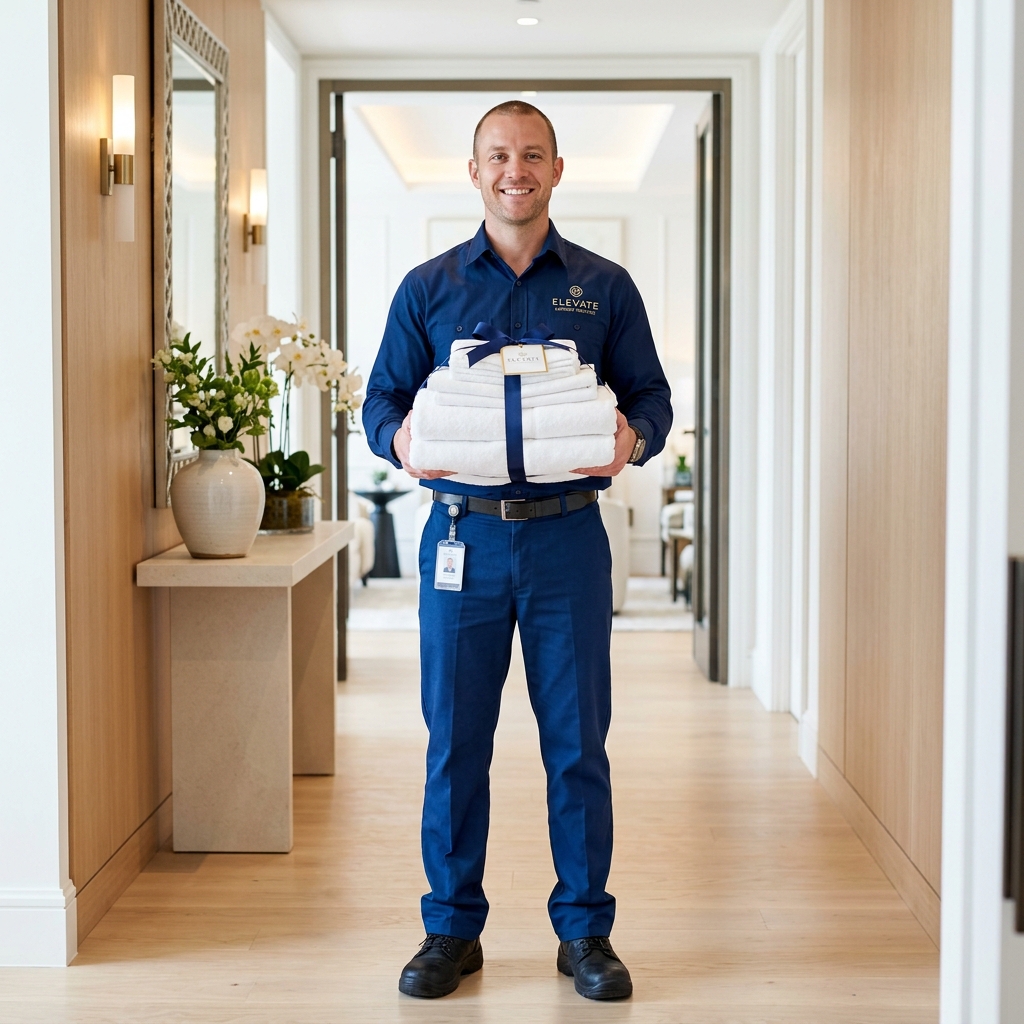 Waves Premium Laundry delivery courier in Dubai