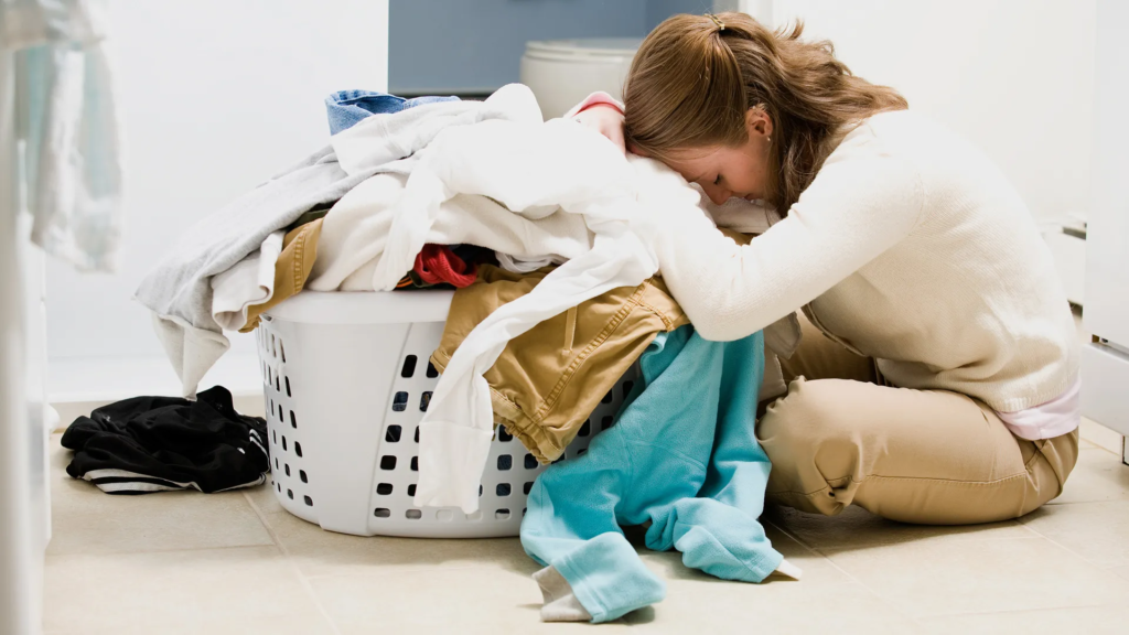 Washed clothes delivered to doorstep
